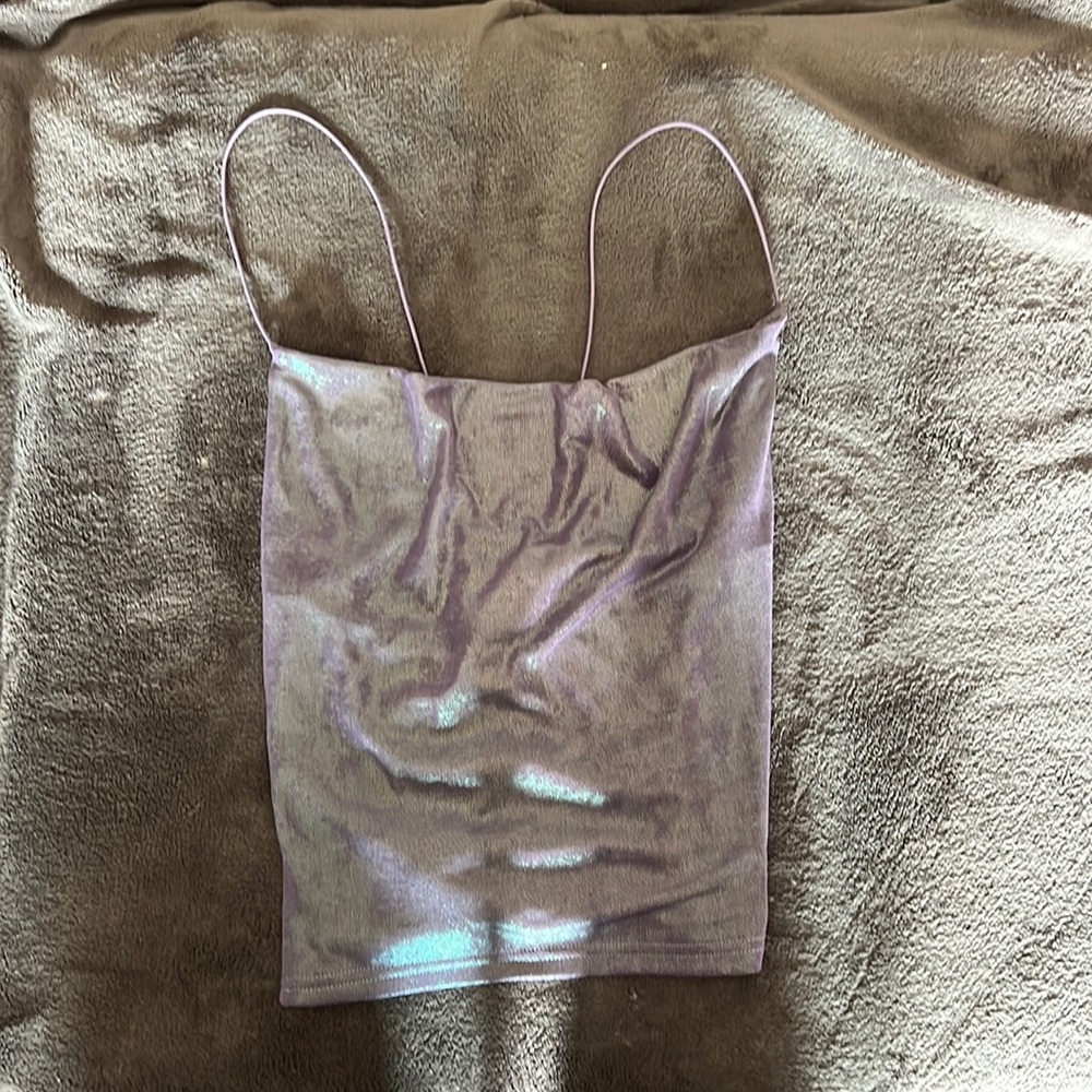 Sparkly purple going out top